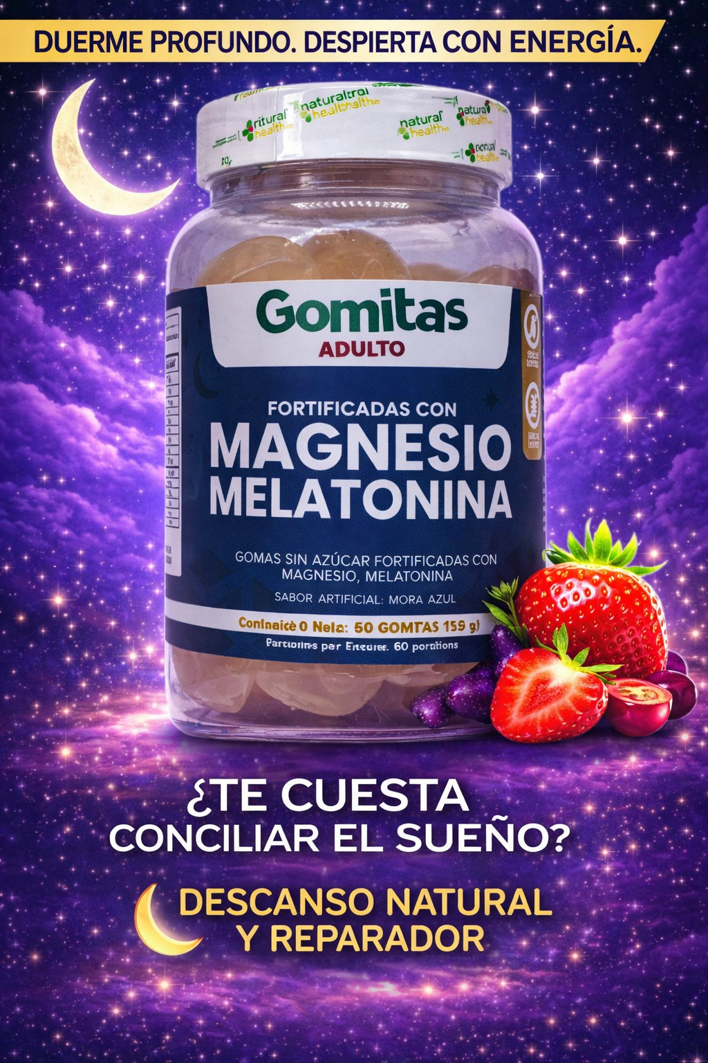 Gomas de Magnesio y Melatonina-Para Dormir Mejor