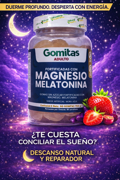 Gomas de Magnesio y Melatonina-Para Dormir Mejor