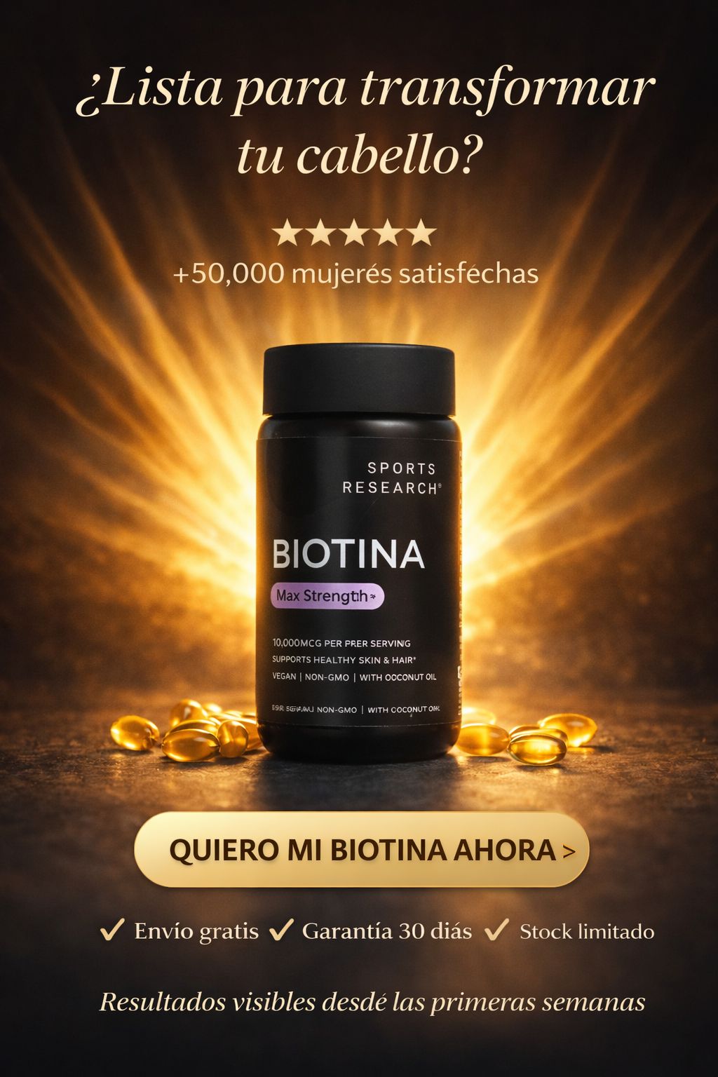 (BIOTINA PREMIUM PARA LA CAIDA DE CABELLO) 2x $148.000