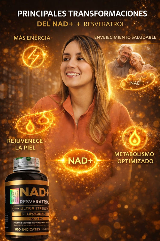 Combo (NAD+ RESVERATROL- COMBATE EL ENVEJECIMIENTO + 1 Resveratrol)