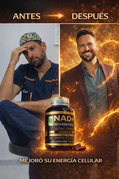 Combo (NAD+ RESVERATROL- COMBATE EL ENVEJECIMIENTO + 1 Resveratrol)